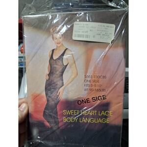 Vtg Nancy King Sweetheart Lace Body Language Style 730CBS Fits 5'-5'10, 90-165lb